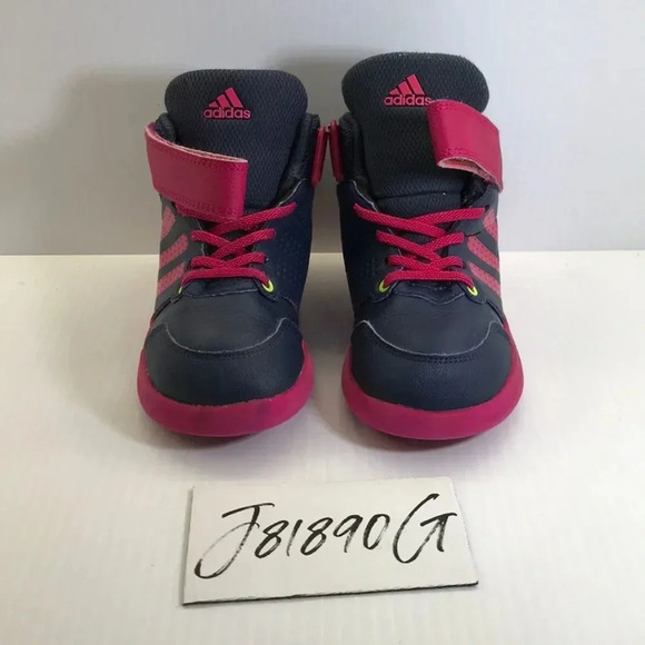 Adidas Toddler Sneakers Blue/Pink Hi-Top - Picture 3 of 6